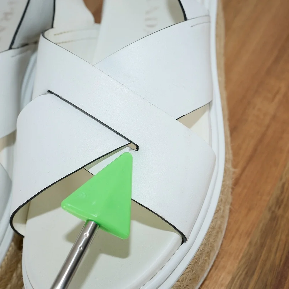 Prada White Leather Crisscross Platform Espadrille Sandals 36 Slingback Flatform